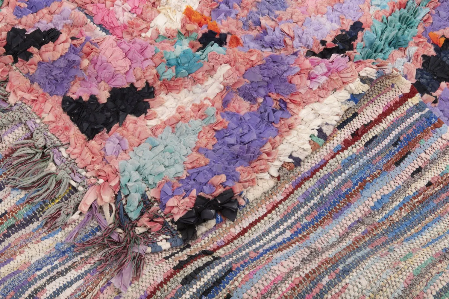 Moroccan Berber rug Boucherouite 220 x 105 cm