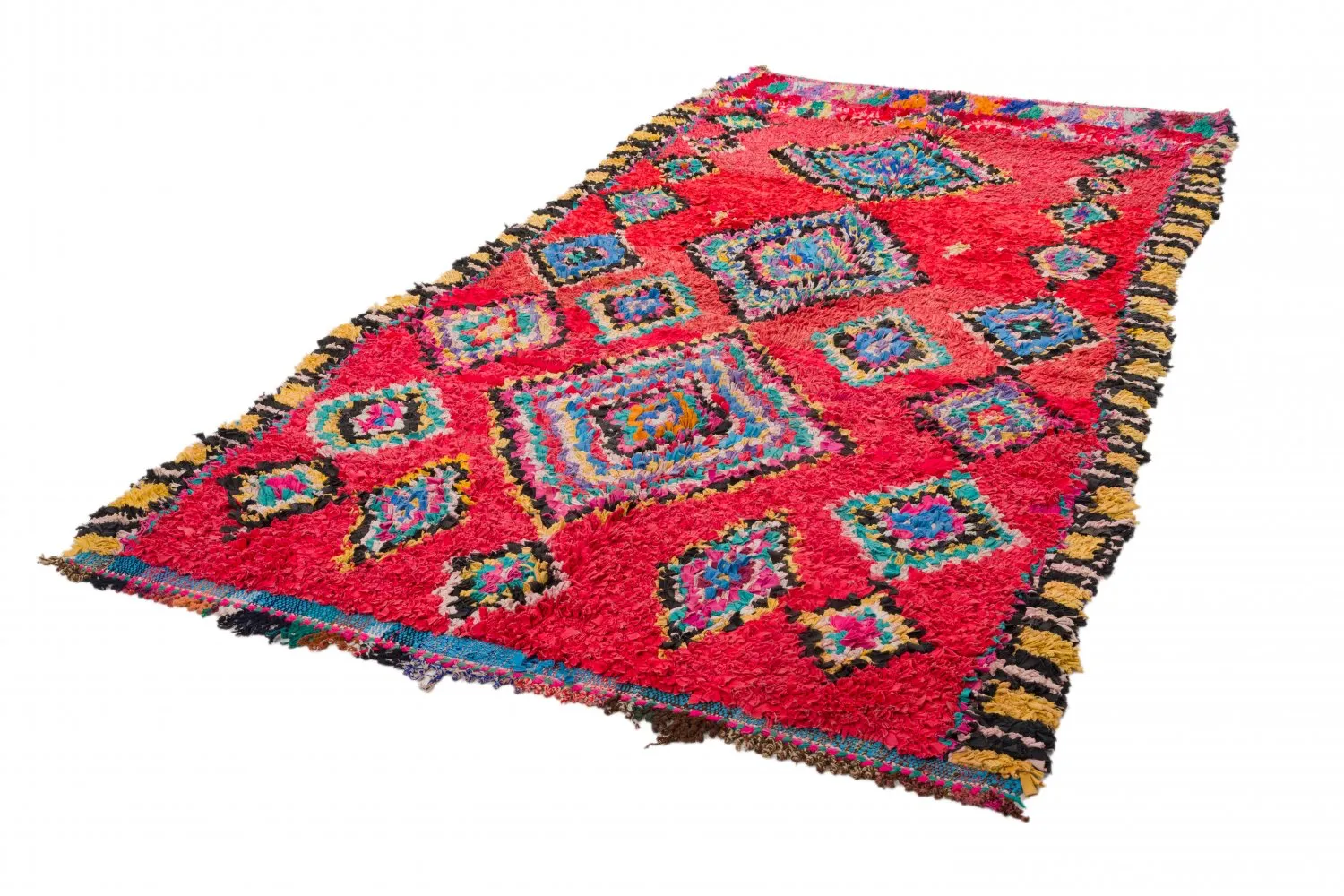 Moroccan Berber rug Boucherouite 290 x 140 cm