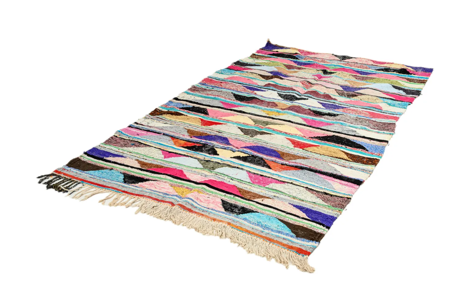 Moroccan Berber rug Boucherouite 145 x 250 cm