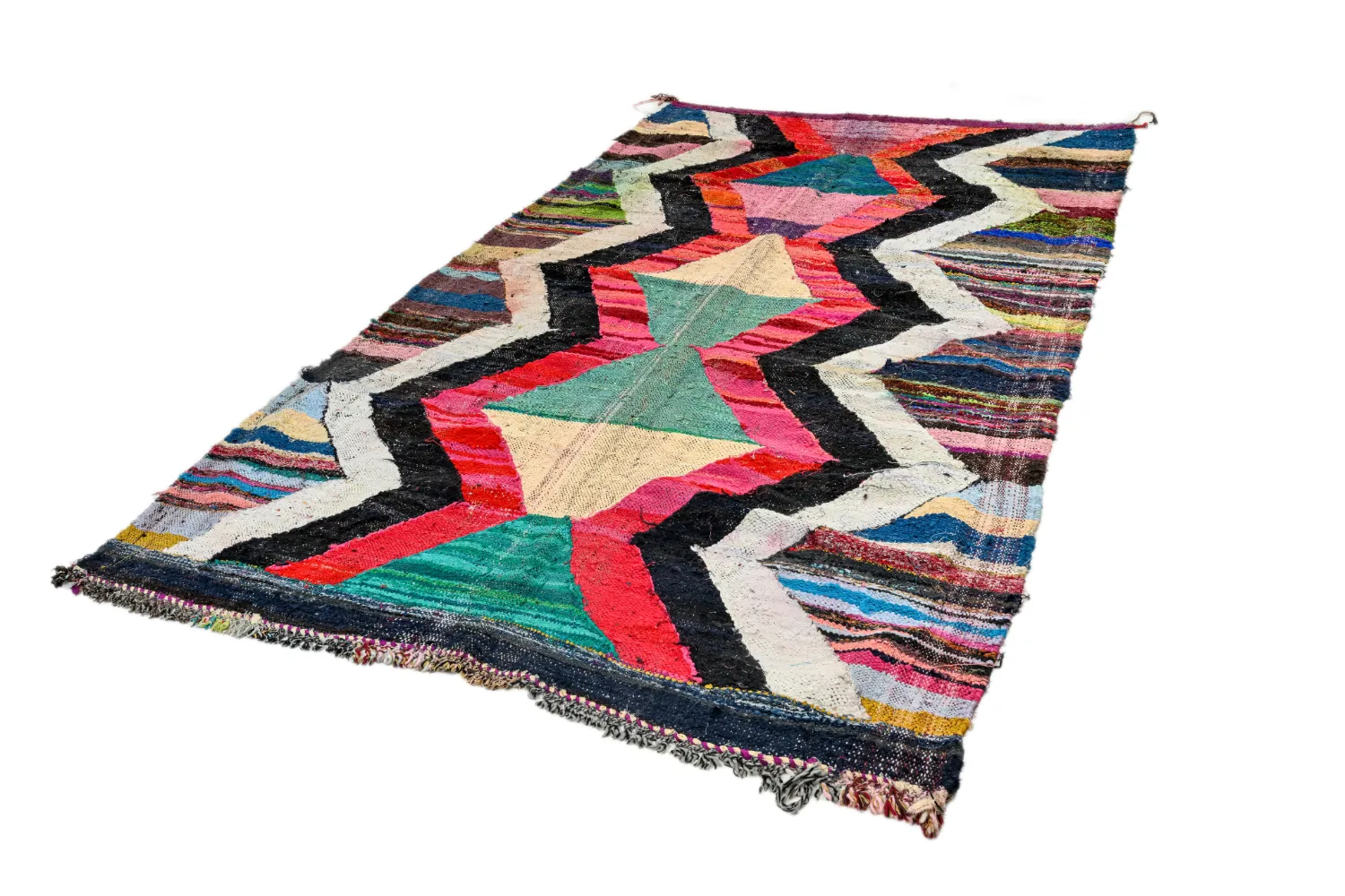 Moroccan Berber rug Boucherouite 165 x 290 cm