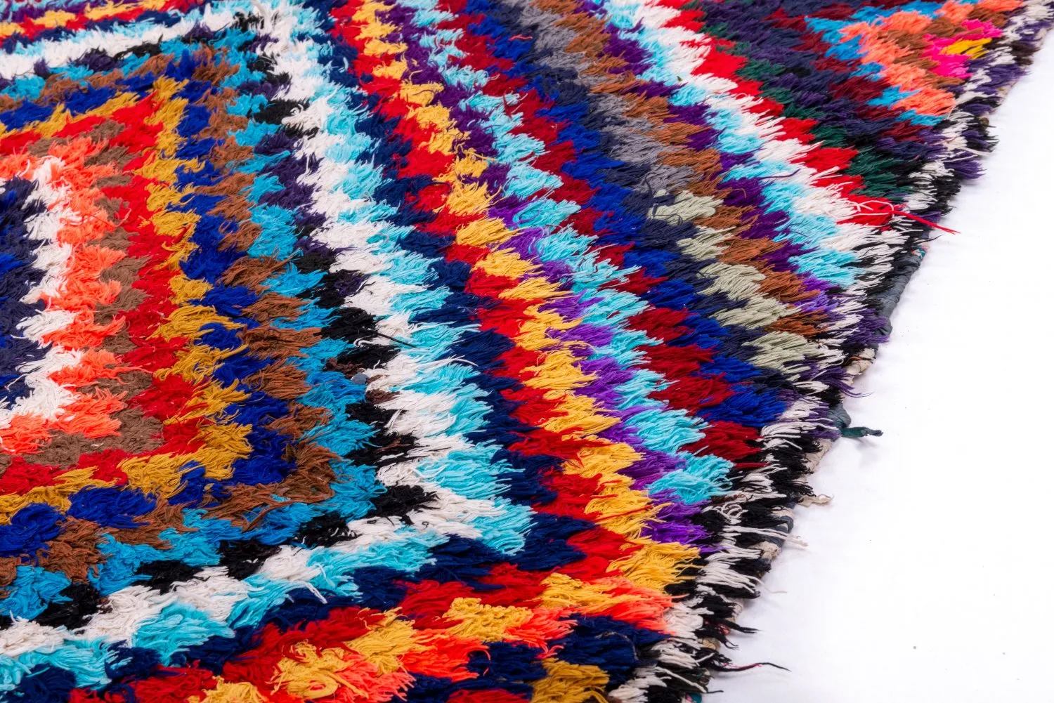 Moroccan Berber rug Boucherouite 210 x 140 cm