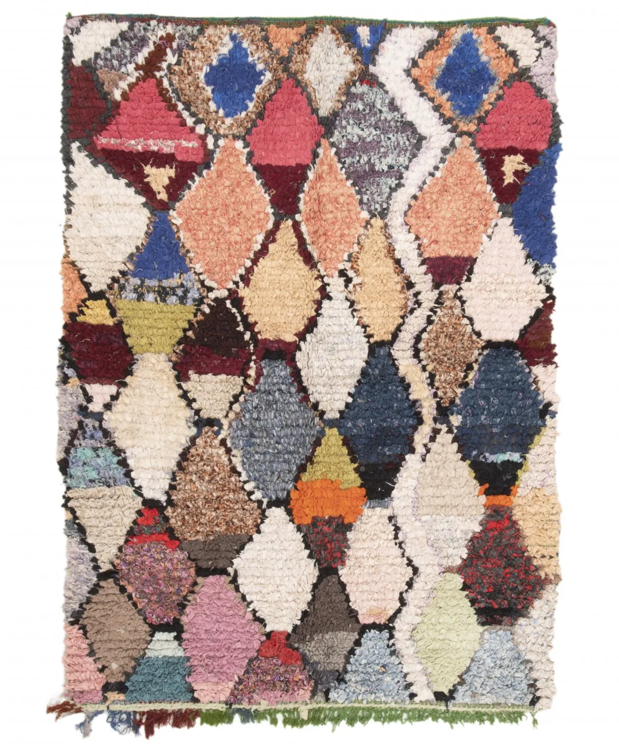 Moroccan Berber rug Boucherouite 200 x 145 cm
