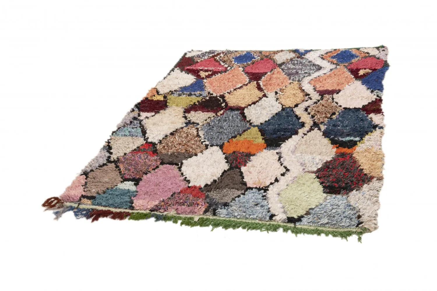 Moroccan Berber rug Boucherouite 200 x 145 cm