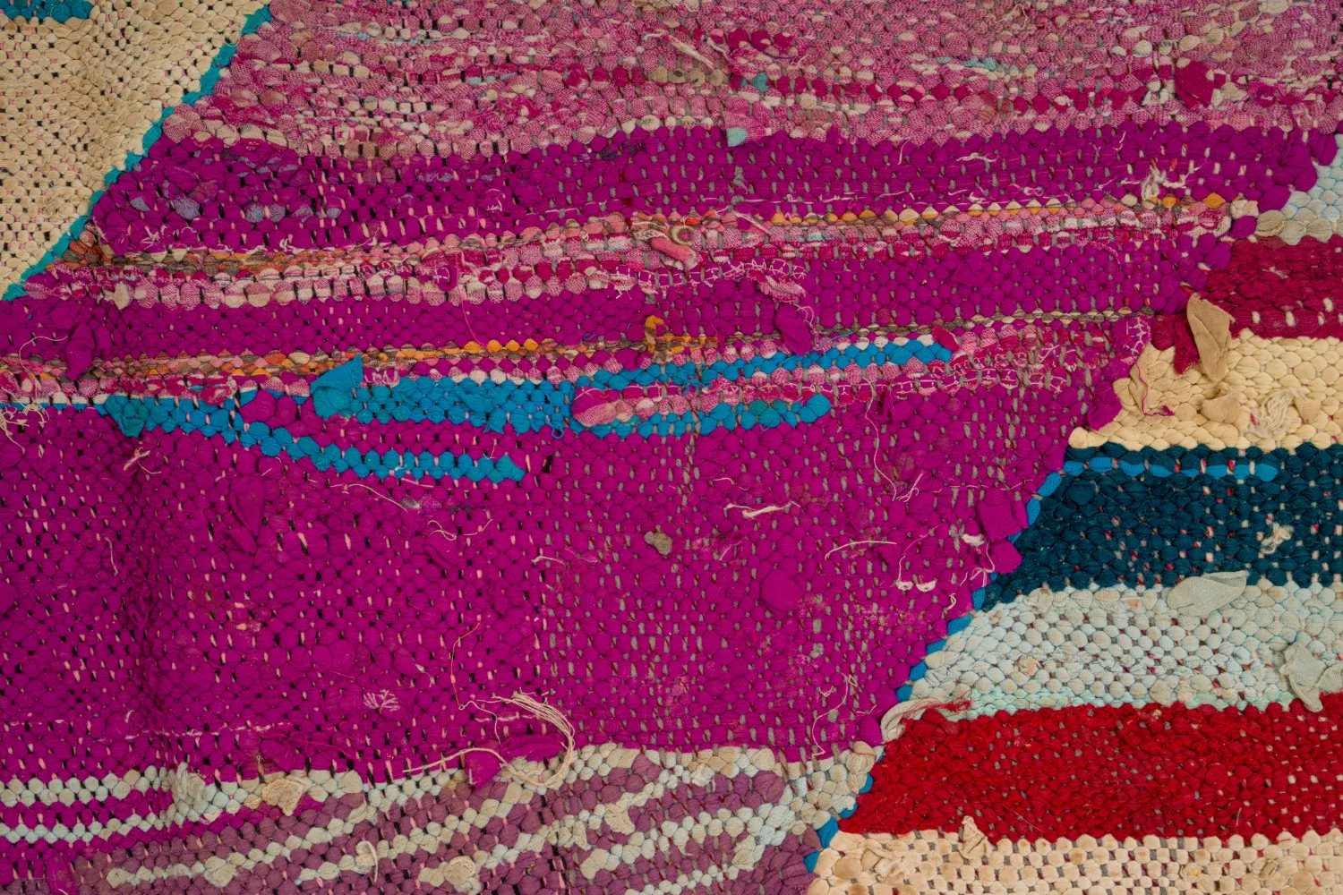 Moroccan Berber rug Boucherouite 135 x 245 cm