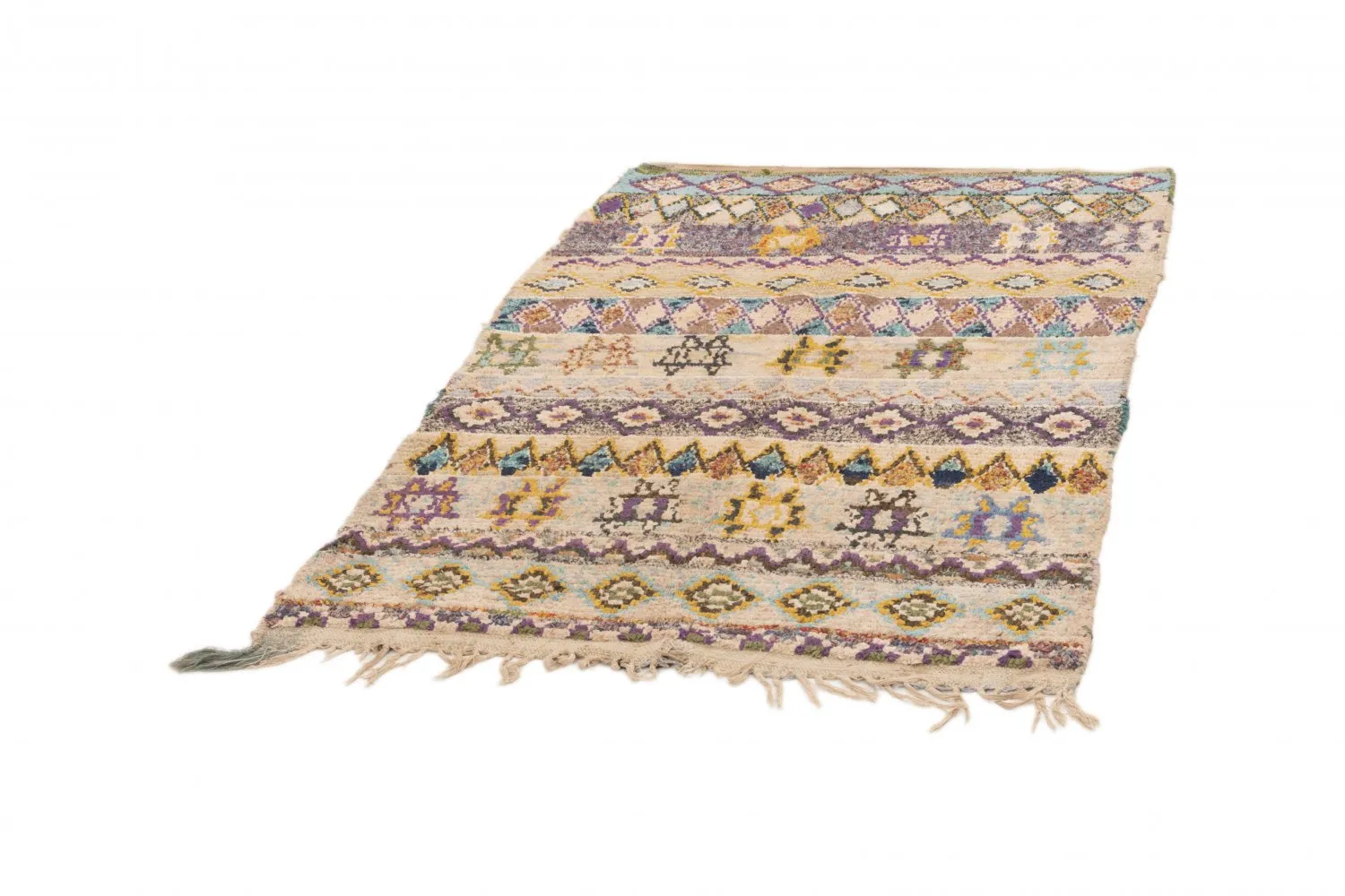 Moroccan Berber rug Boucherouite 195 x 115 cm