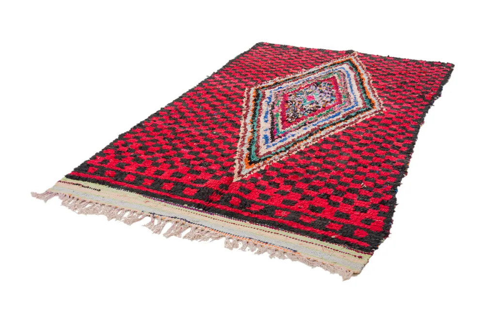 Moroccan Berber rug Boucherouite 255 x 145 cm