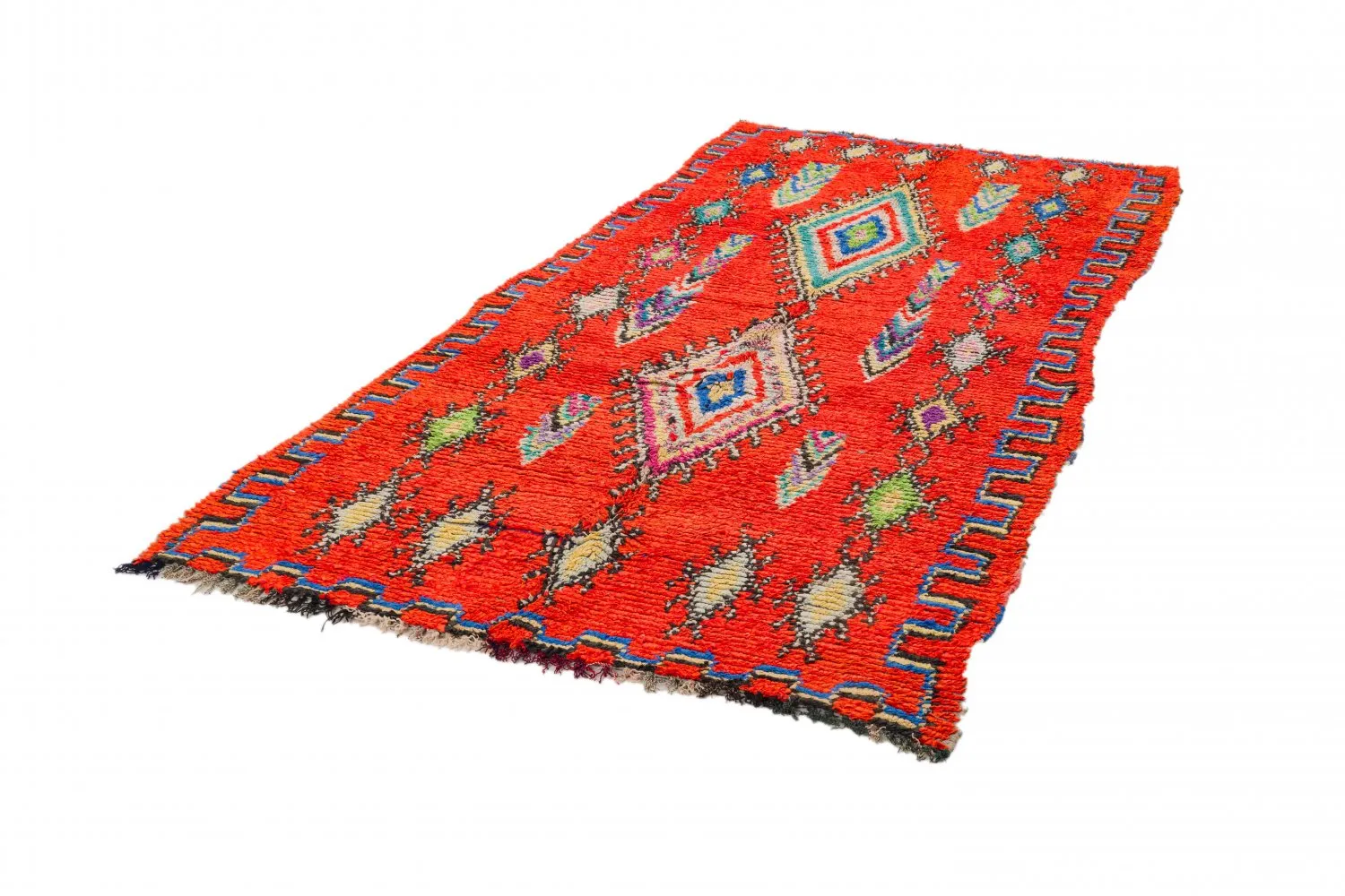 Moroccan Berber rug Boucherouite 285 x 135 cm
