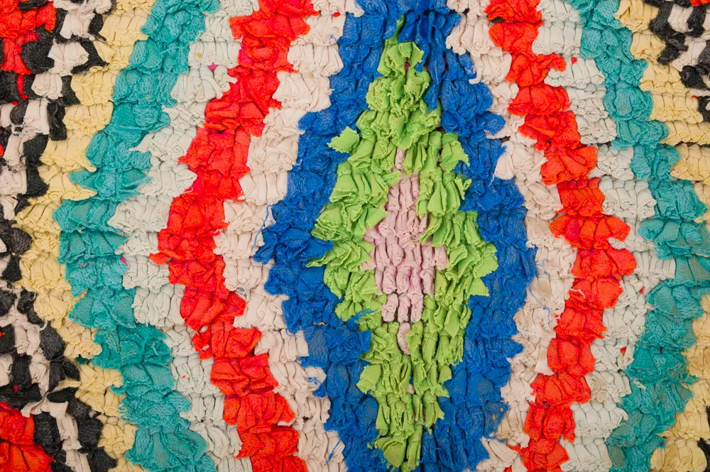 Moroccan Berber rug Boucherouite 285 x 135 cm