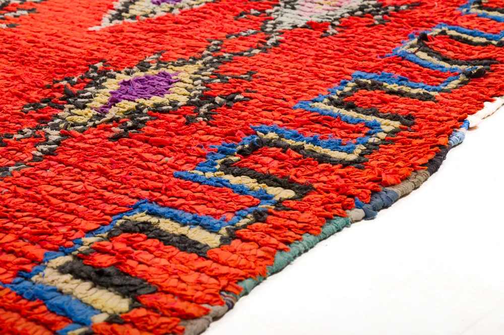 Moroccan Berber rug Boucherouite 285 x 135 cm