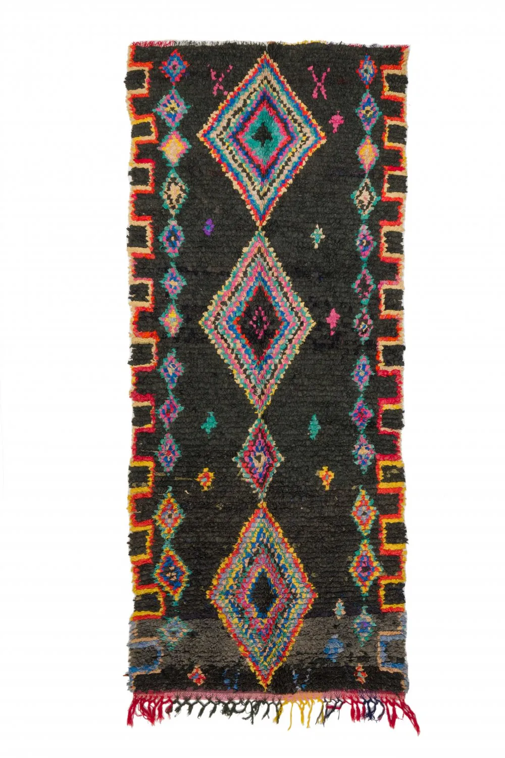Moroccan Berber rug Boucherouite 285 x 120 cm