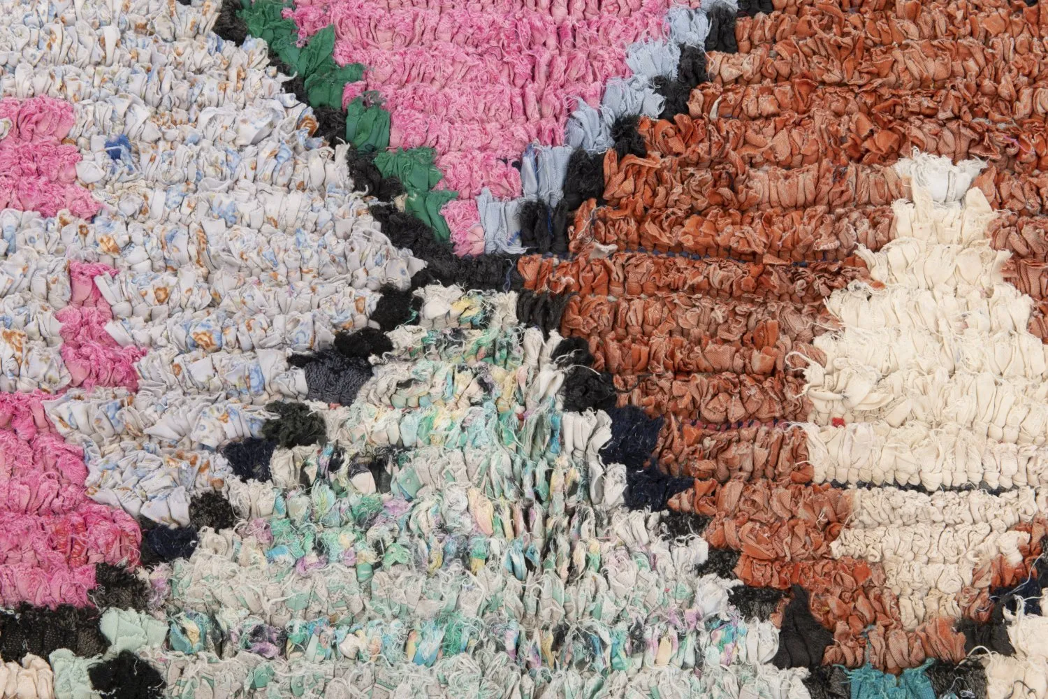 Moroccan Berber rug Boucherouite 195 x 165 cm