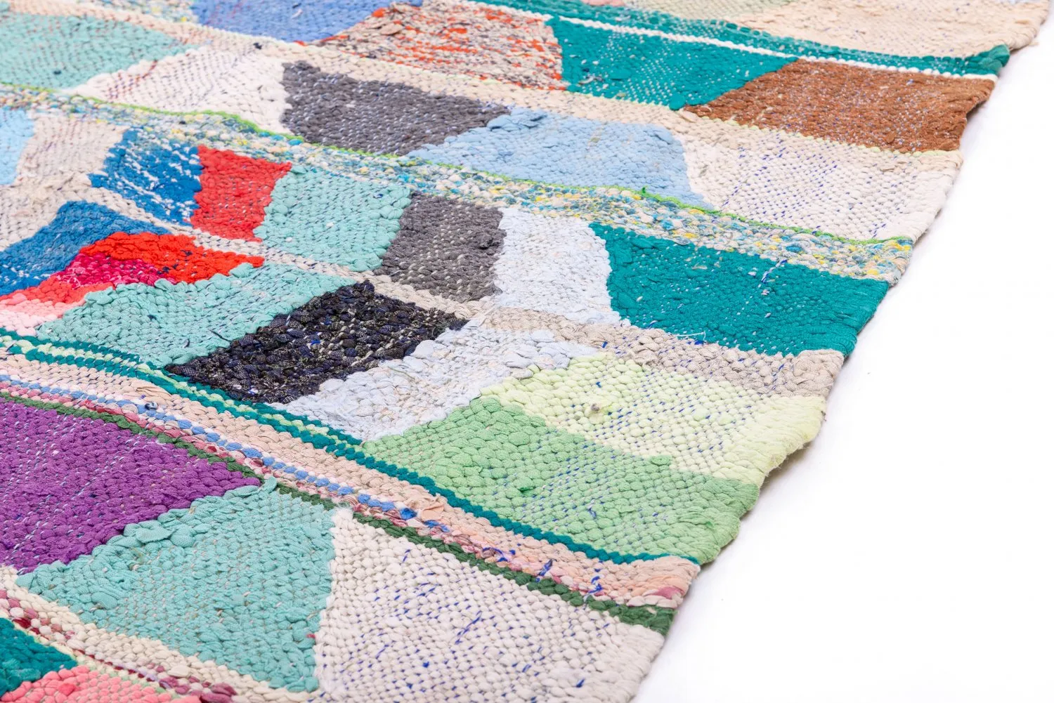 Moroccan Berber rug Boucherouite 250 x 130 cm
