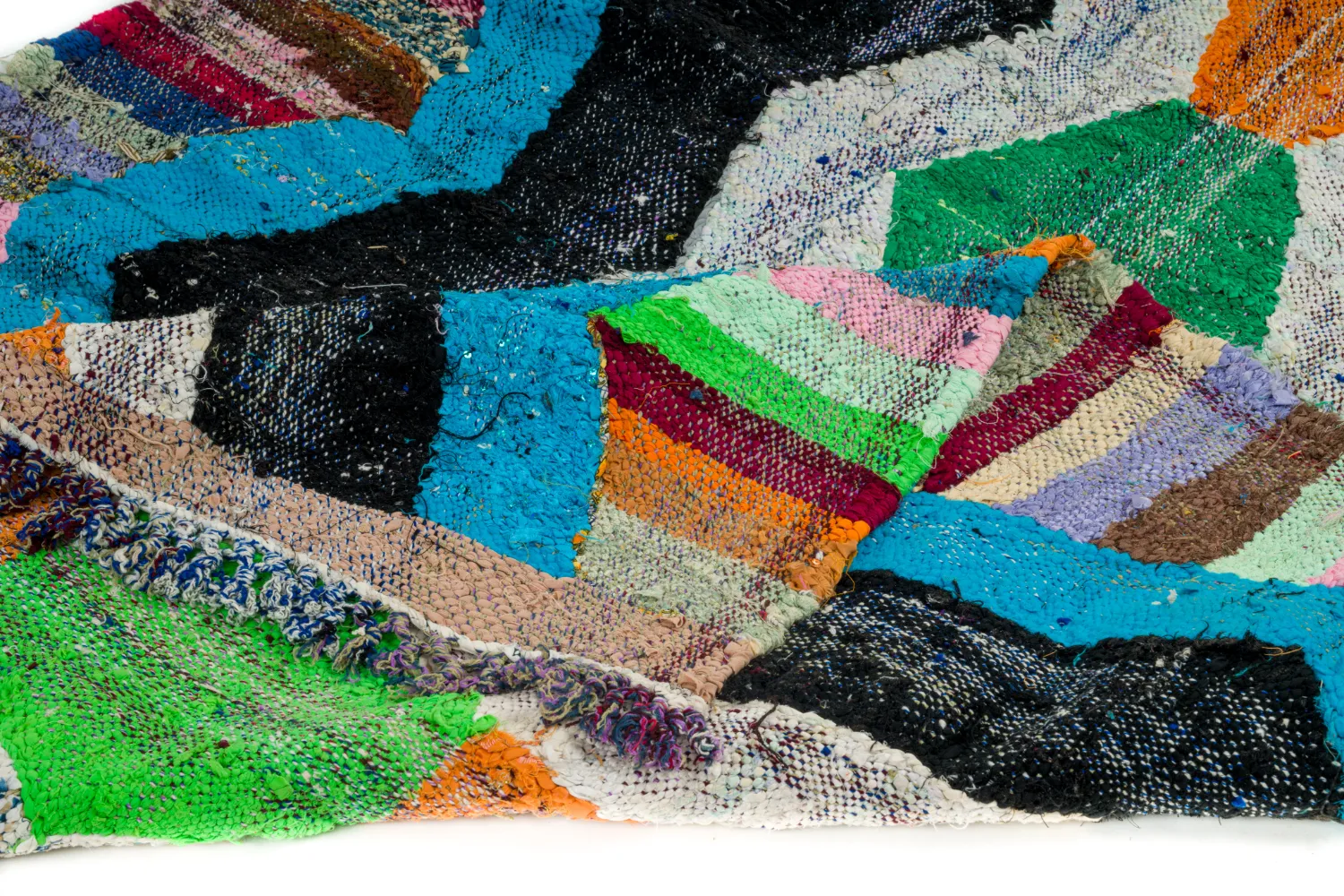 Moroccan Berber rug Boucherouite 135 x 145 cm