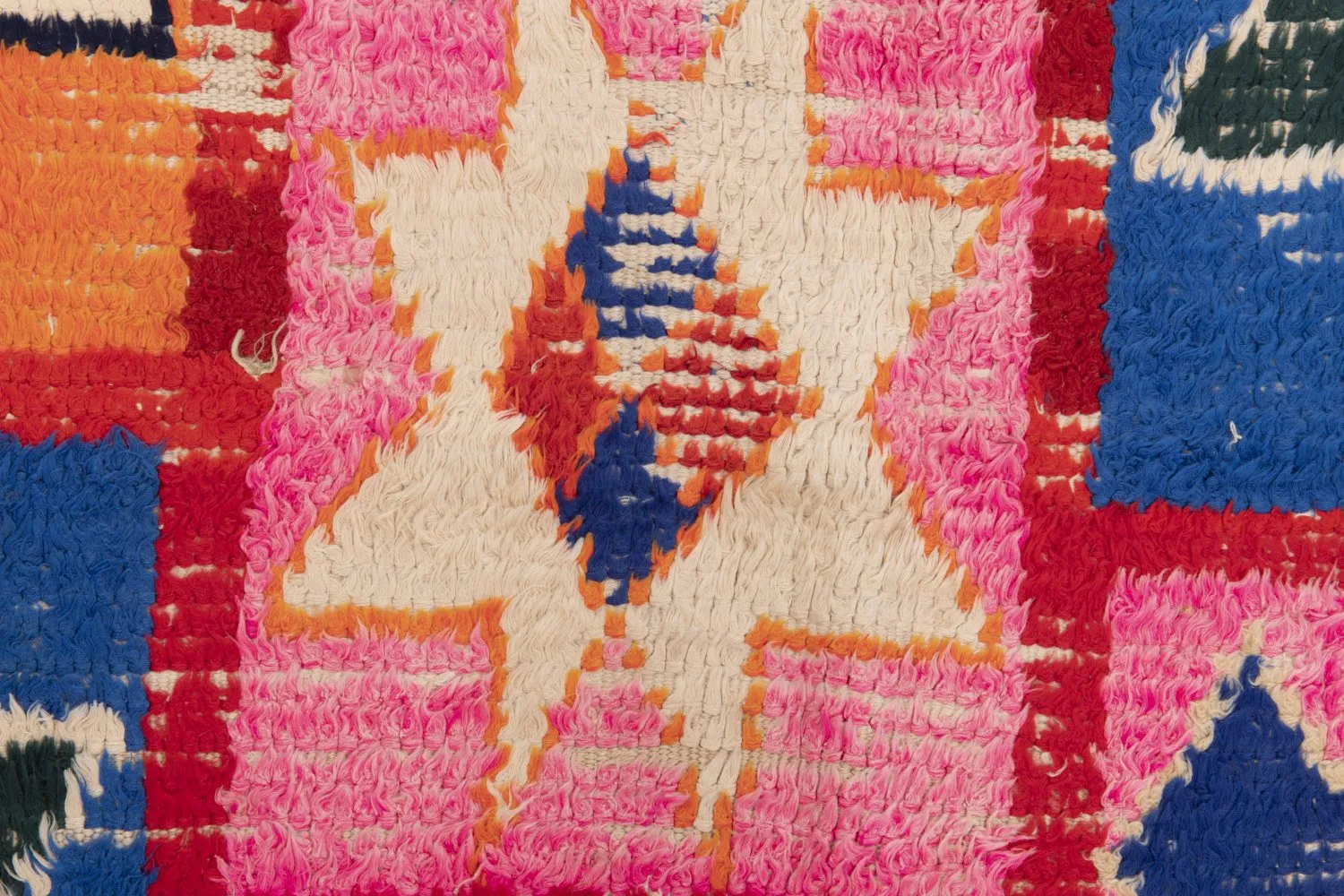 Moroccan Berber rug Boucherouite 210 x 125 cm