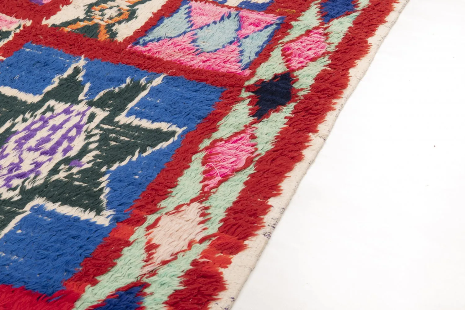 Moroccan Berber rug Boucherouite 210 x 125 cm