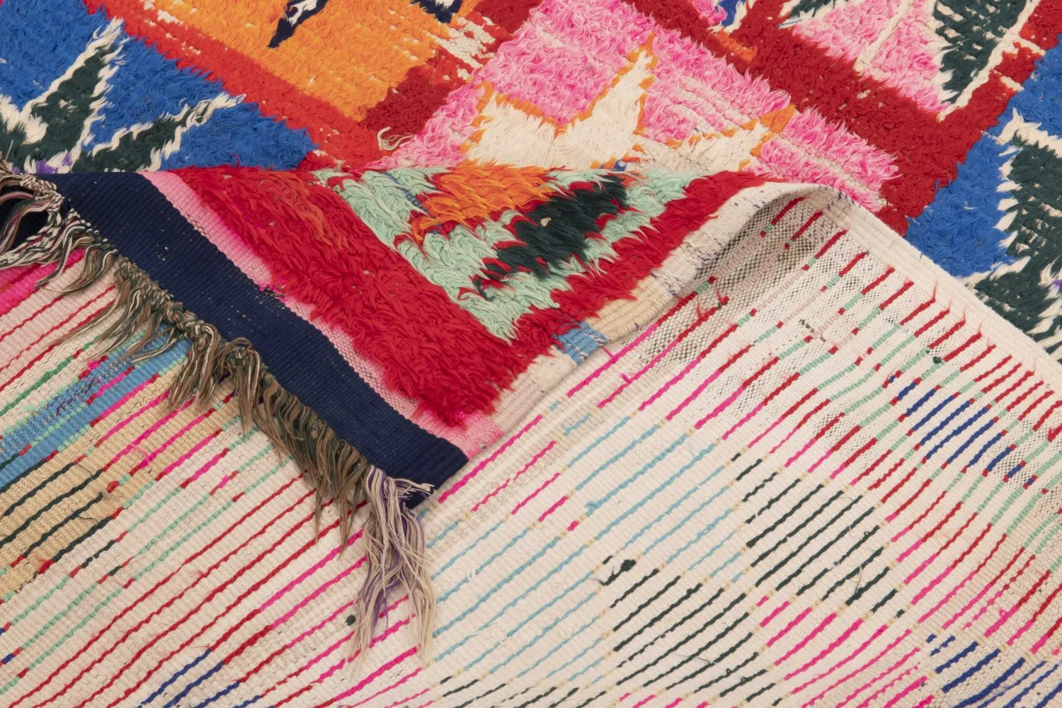 Moroccan Berber rug Boucherouite 210 x 125 cm