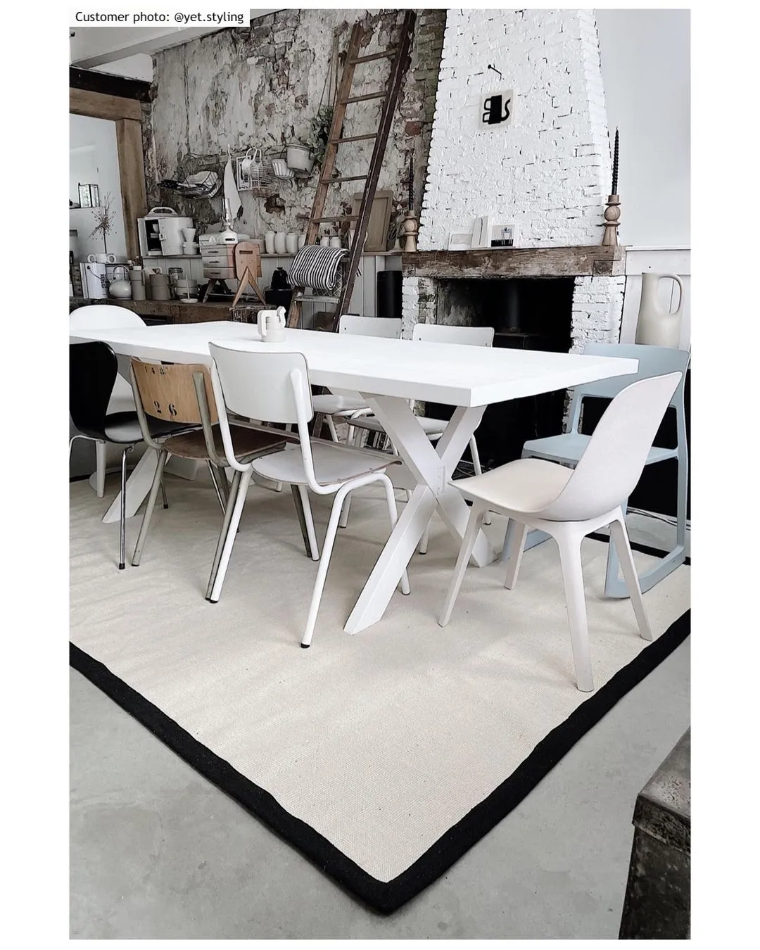 Sisal rugs - Agave (black/offwhite)