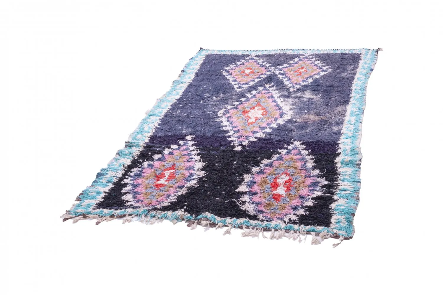 Moroccan Berber rug Boucherouite 245 x 135 cm