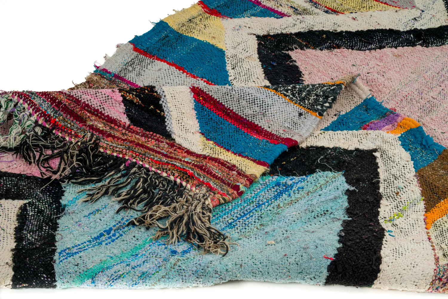Moroccan Berber rug Boucherouite 120 x 275 cm