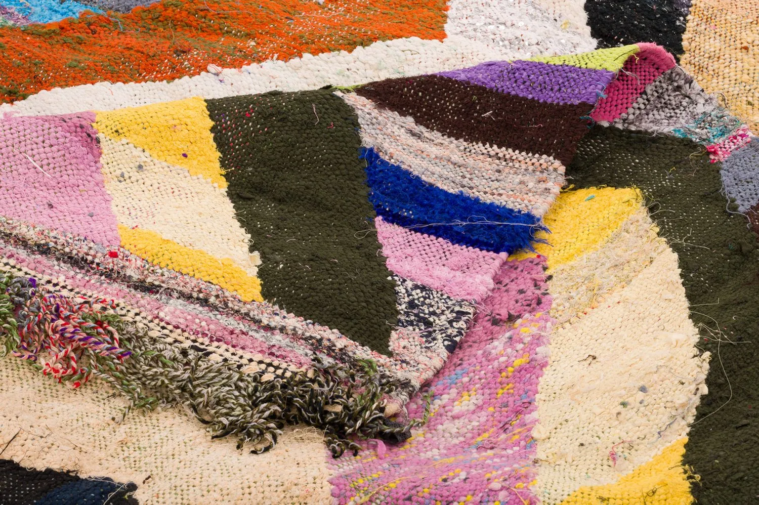 Moroccan Berber rug Boucherouite 145 x 290 cm