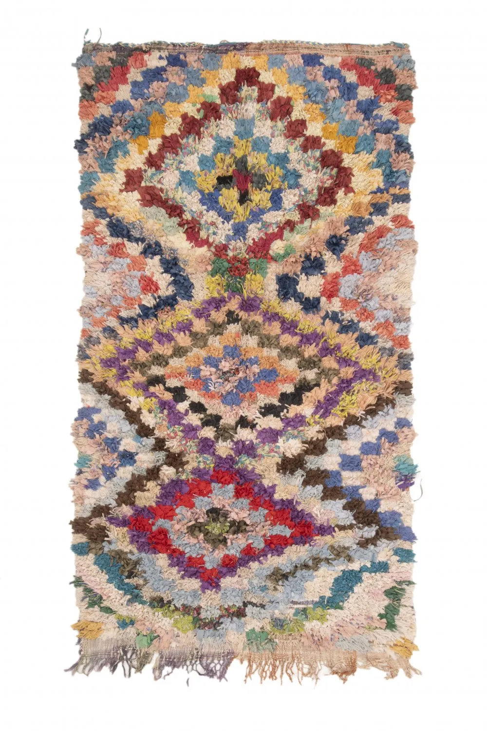 Moroccan Berber rug Boucherouite 230 x 125 cm
