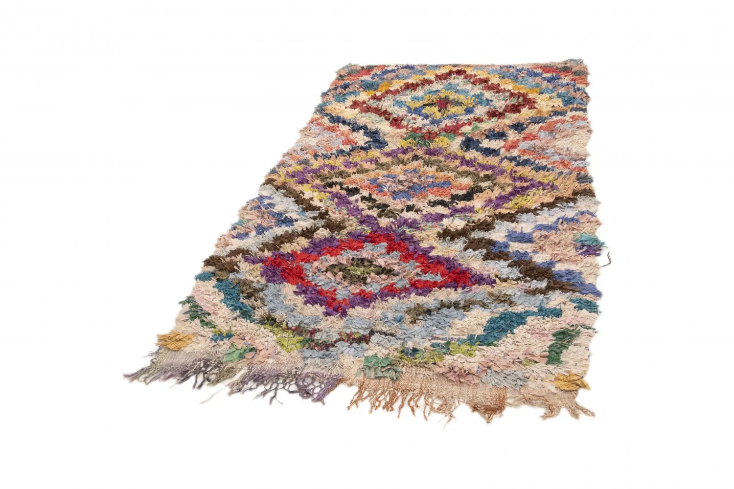 Moroccan Berber rug Boucherouite 230 x 125 cm