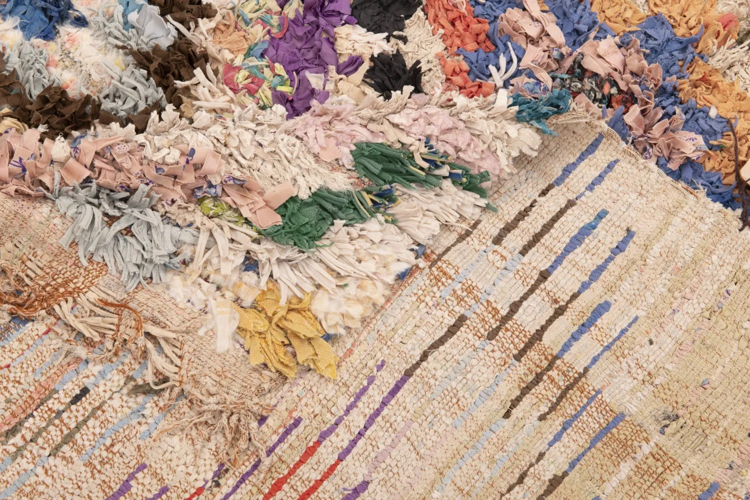 Moroccan Berber rug Boucherouite 230 x 125 cm