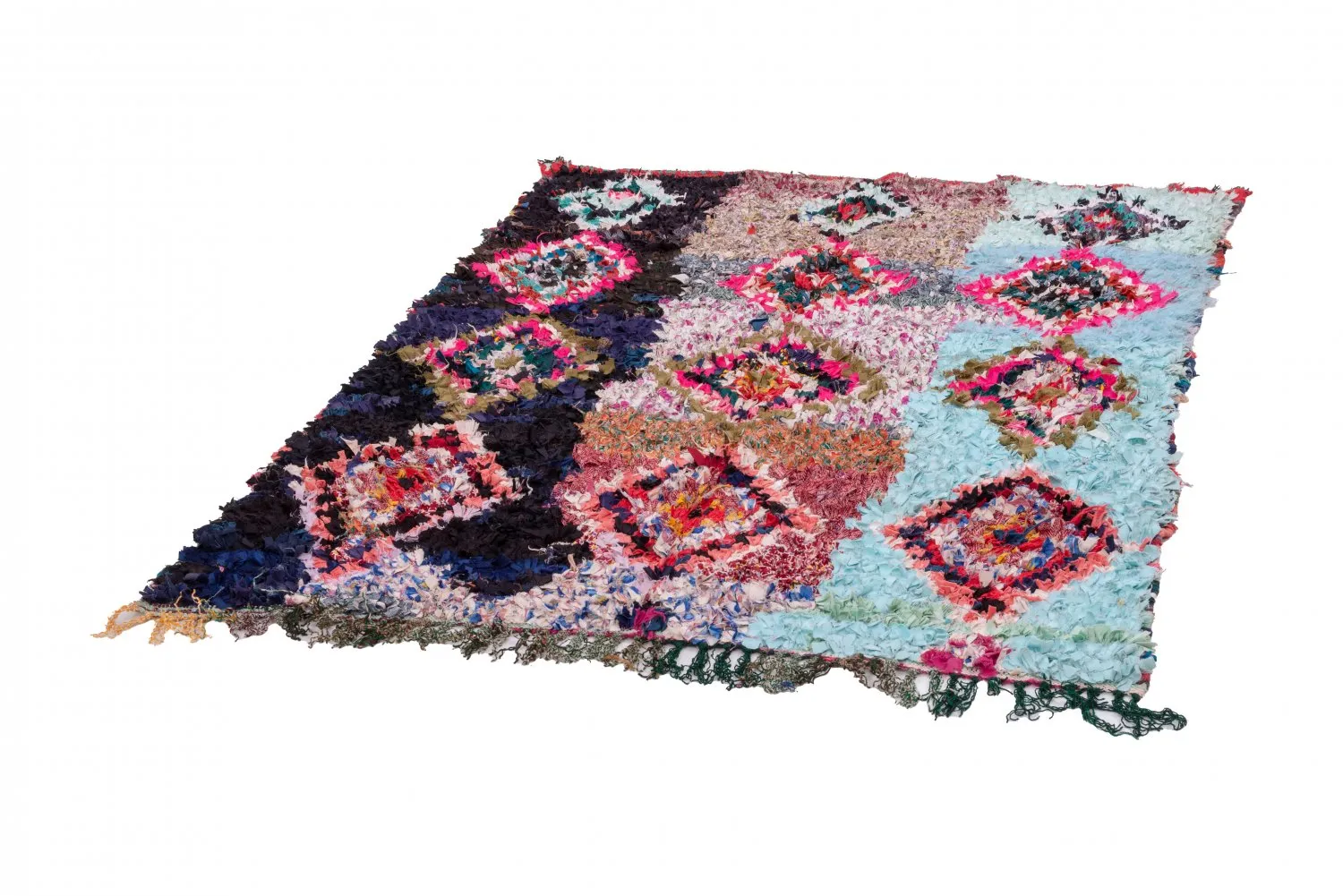 Moroccan Berber rug Boucherouite 195 x 150 cm