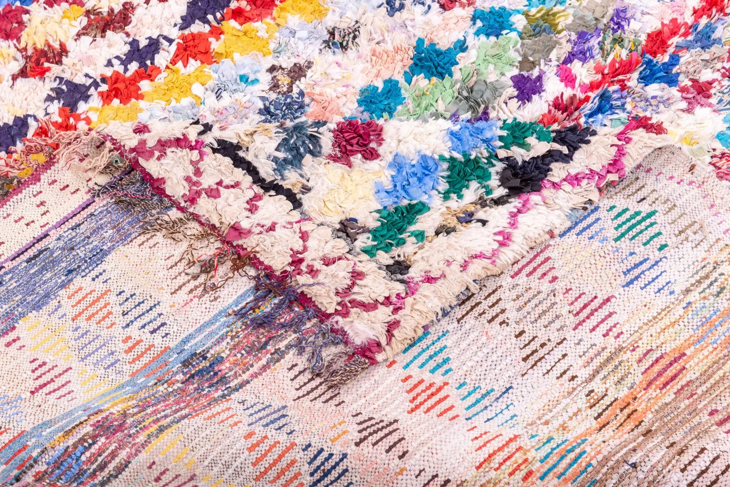 Moroccan Berber rug Boucherouite 205 x 155 cm