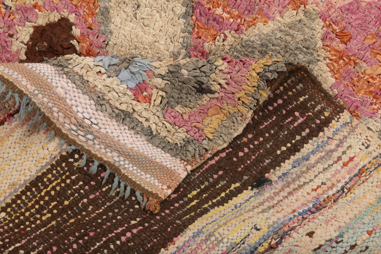 Moroccan Berber rug Boucherouite 255 x 100 cm