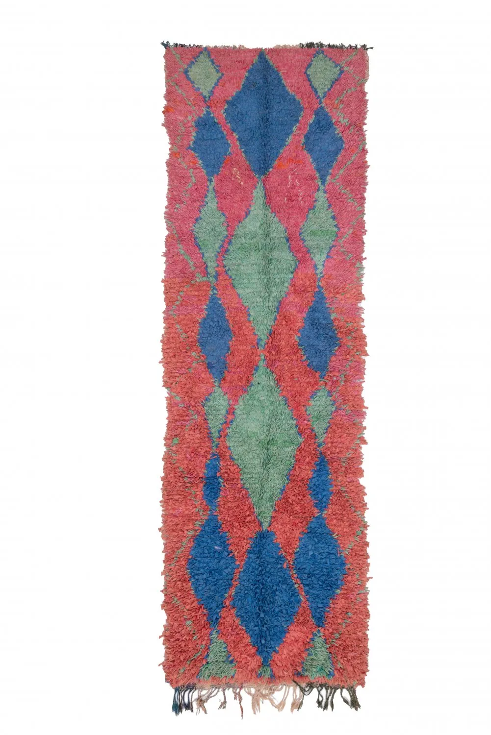 Moroccan Berber rug Boucherouite 330 x 100 cm