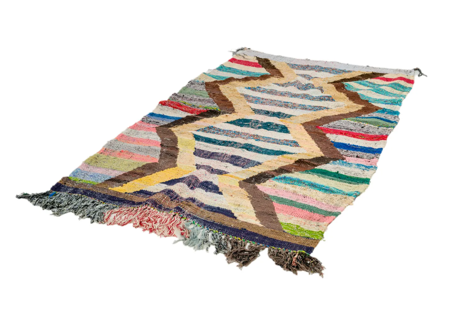Moroccan Berber rug Boucherouite 120 x 210 cm