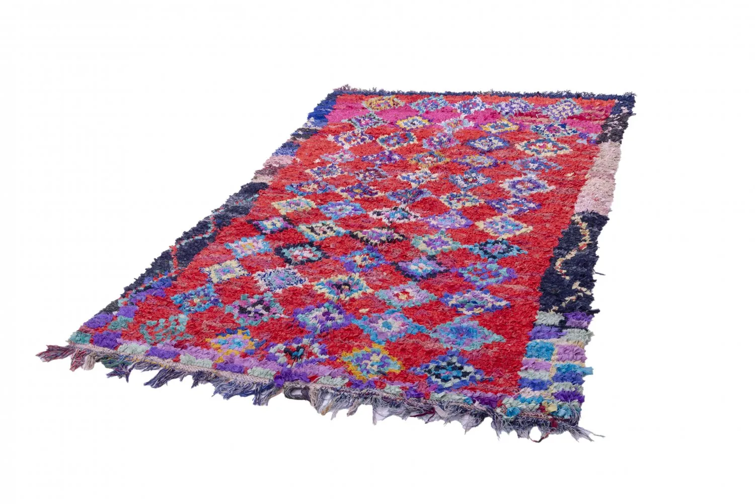 Moroccan Berber rug Boucherouite 245 x 150 cm