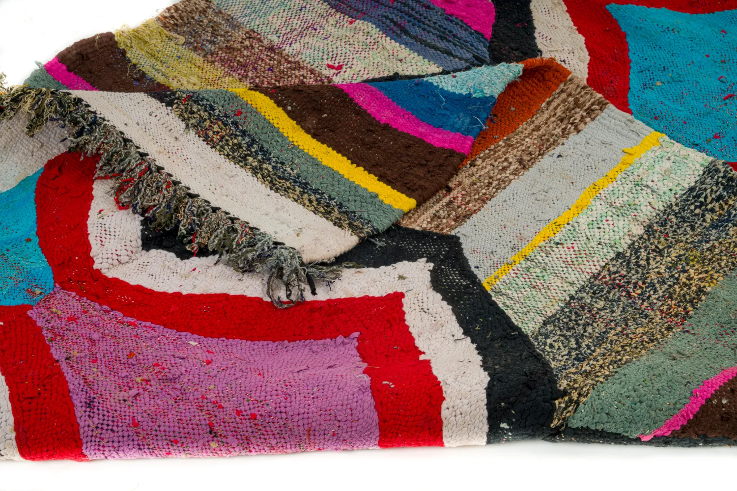 Moroccan Berber rug Boucherouite 130 x 260 cm