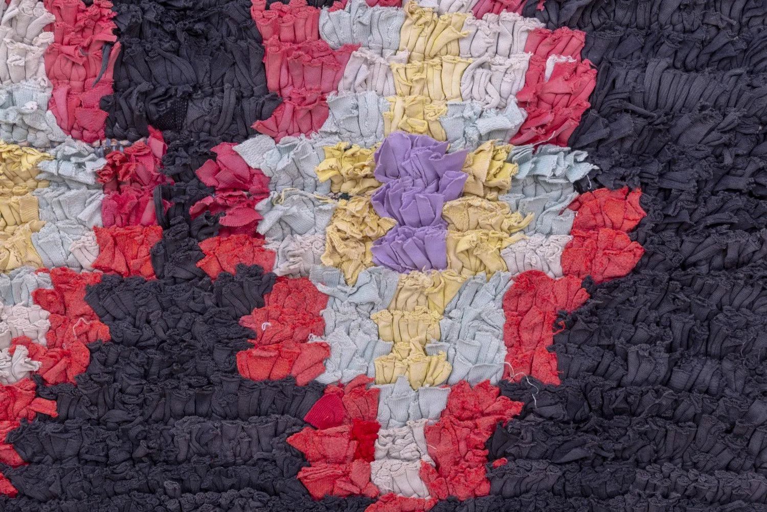Moroccan Berber rug Boucherouite 235 x 130 cm