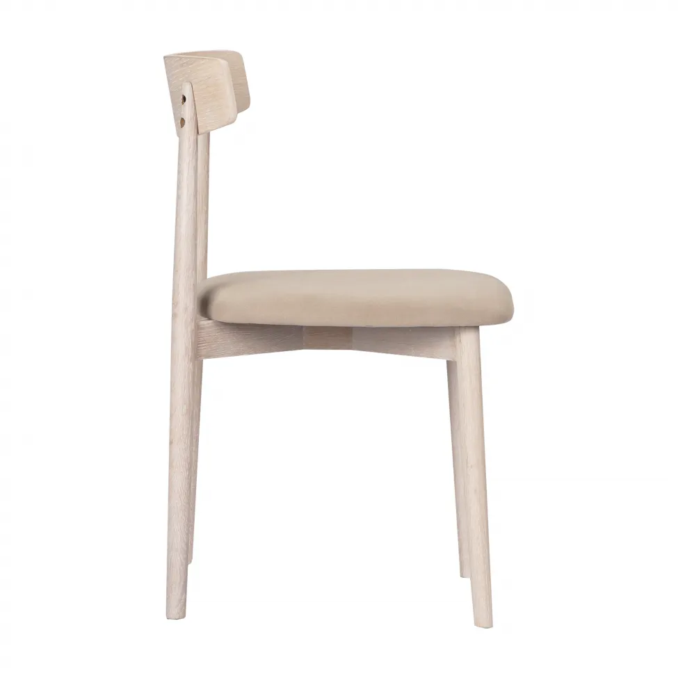 Chair - Ystad (white oak/beige) - 2 pcs