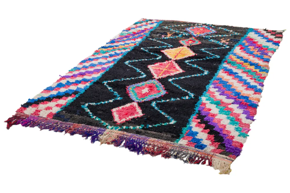 Moroccan Berber rug Boucherouite 250 x 155 cm