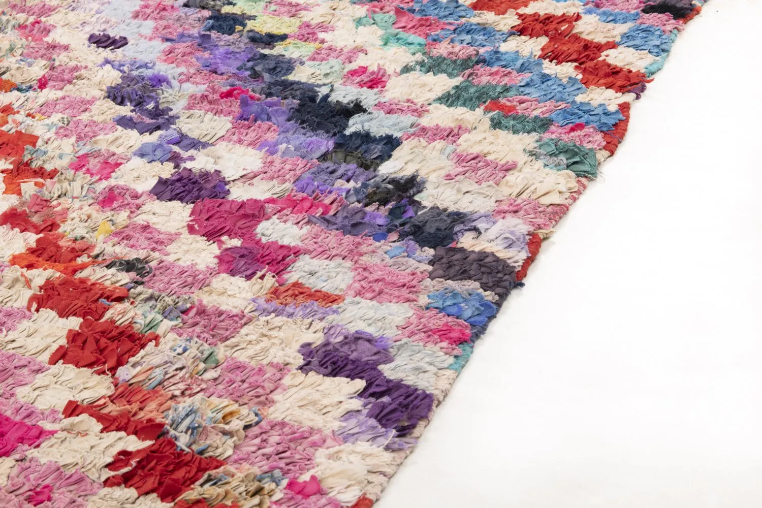 Moroccan Berber rug Boucherouite 245 x 140 cm