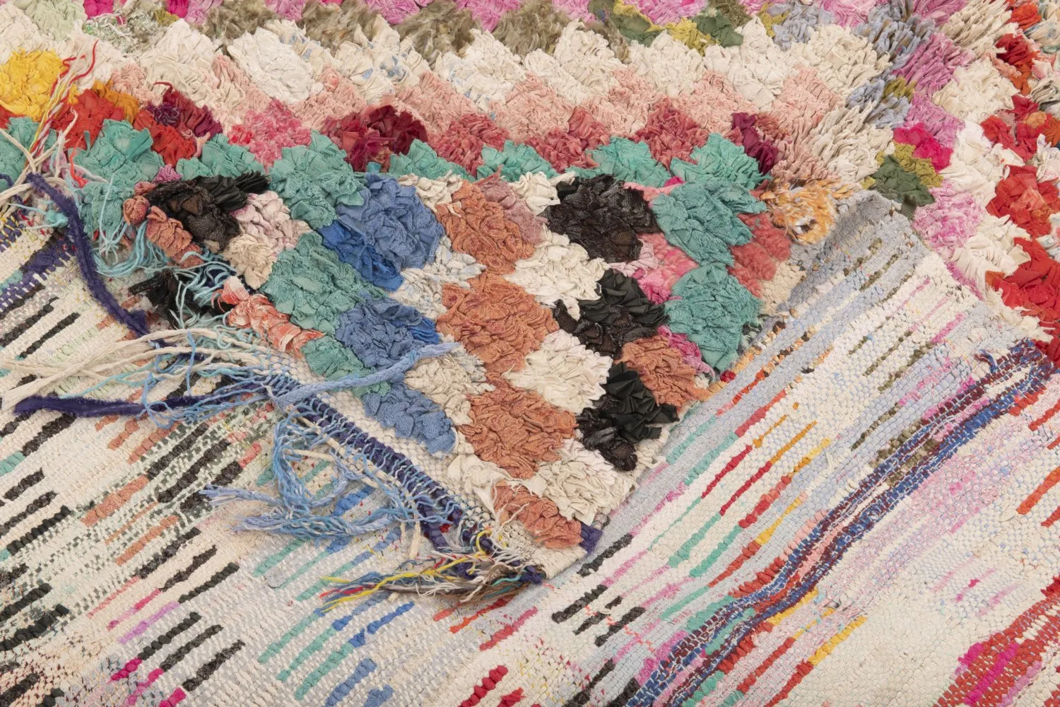 Moroccan Berber rug Boucherouite 245 x 140 cm