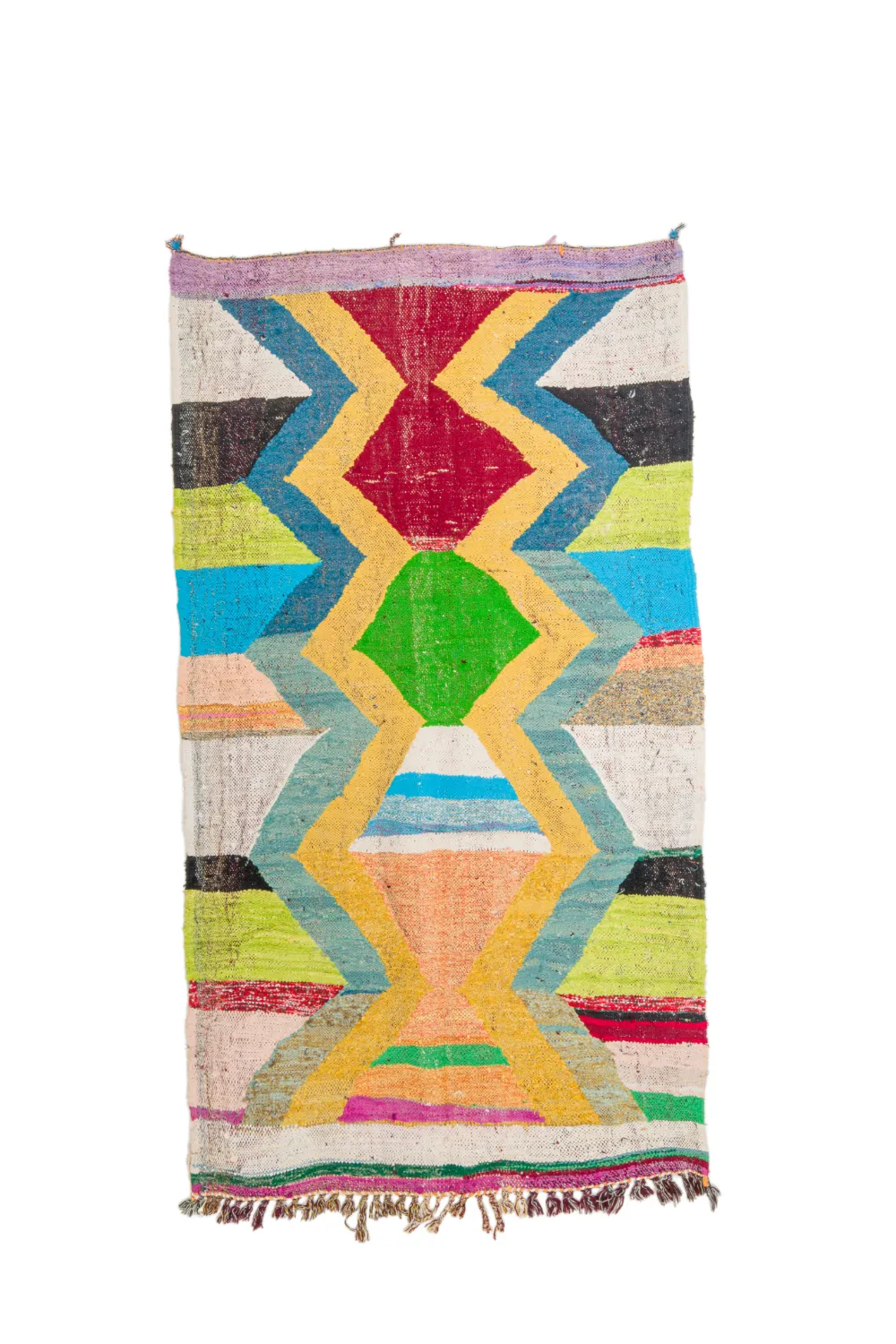 Moroccan Berber rug Boucherouite 125 x 230 cm