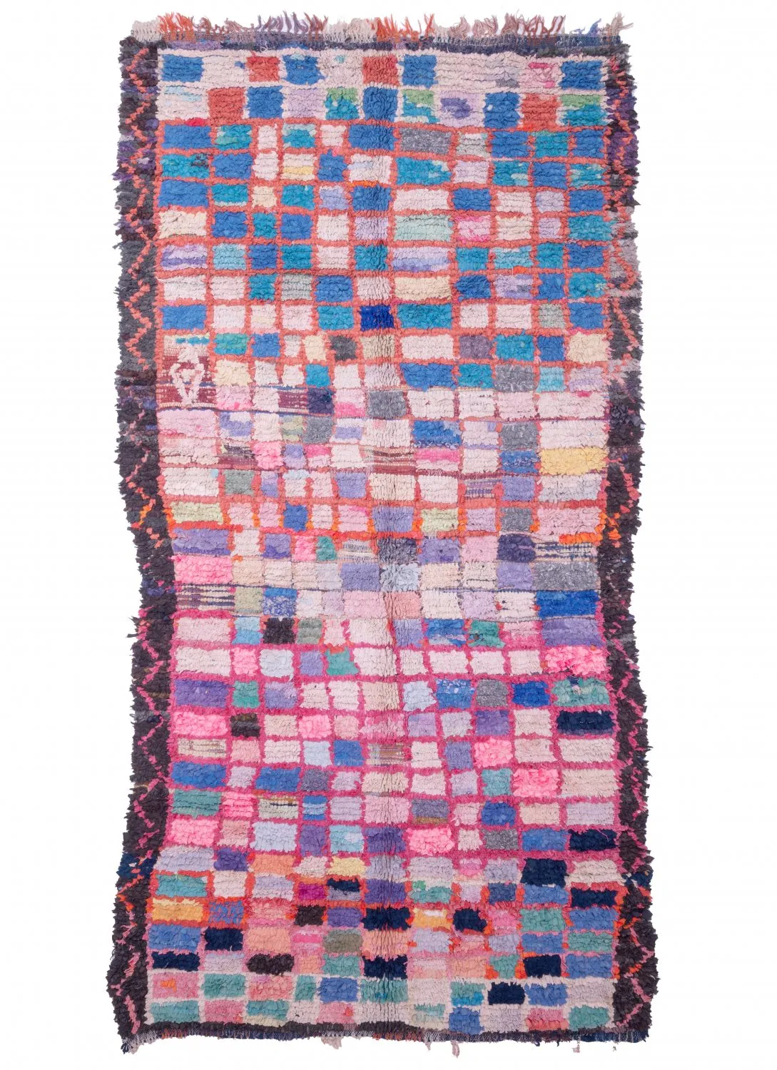 Moroccan Berber rug Boucherouite 290 x 150 cm