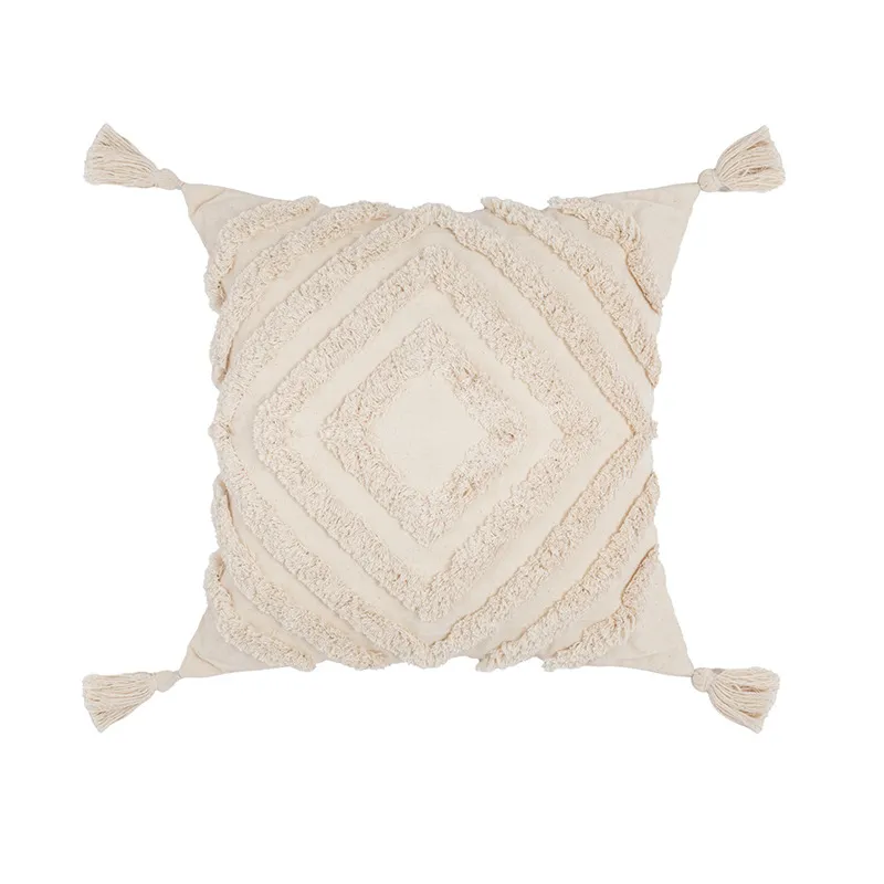 Cushion cover - Natural Boho 45 x 45 cm (beige)