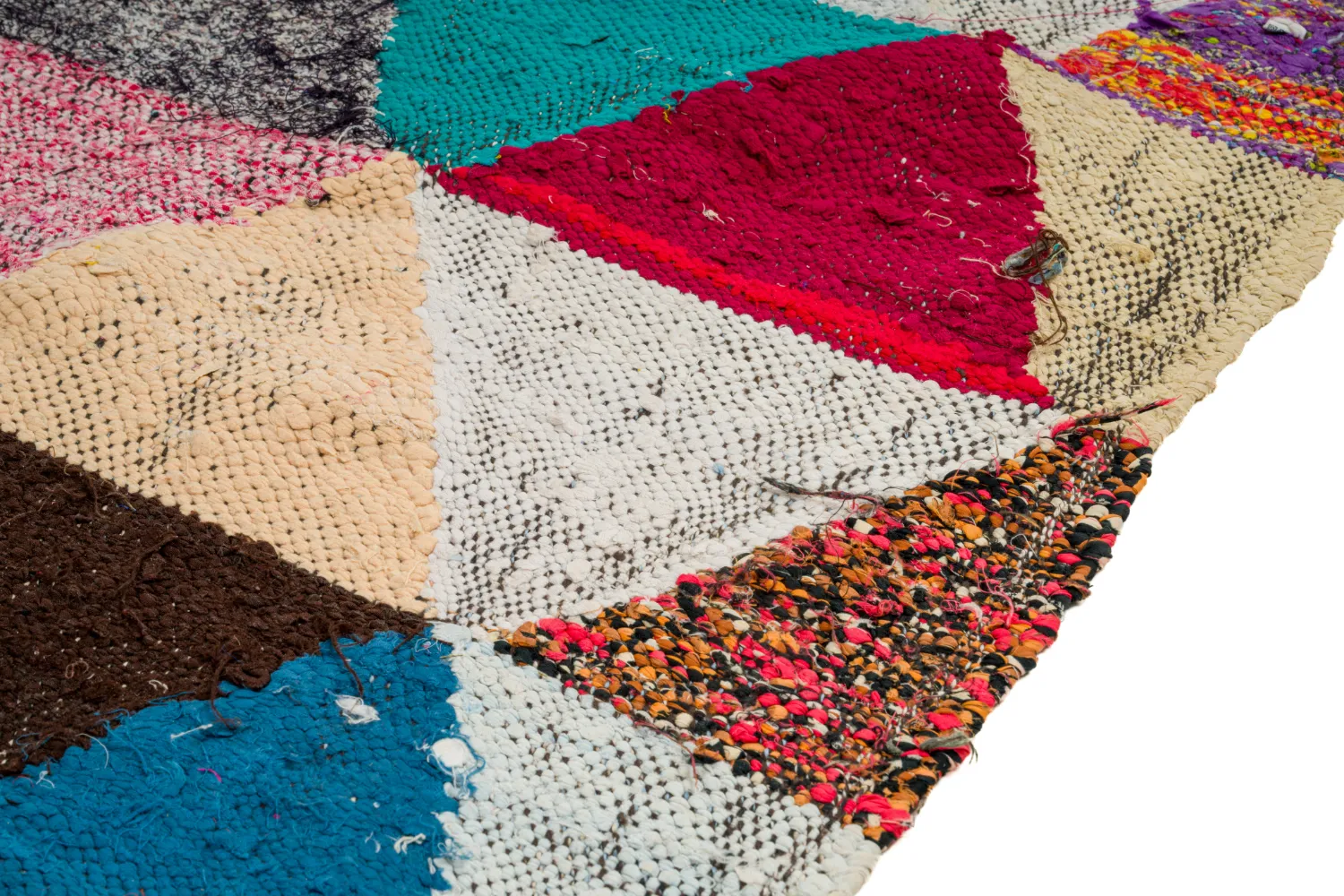 Moroccan Berber rug Boucherouite 130 x 280 cm