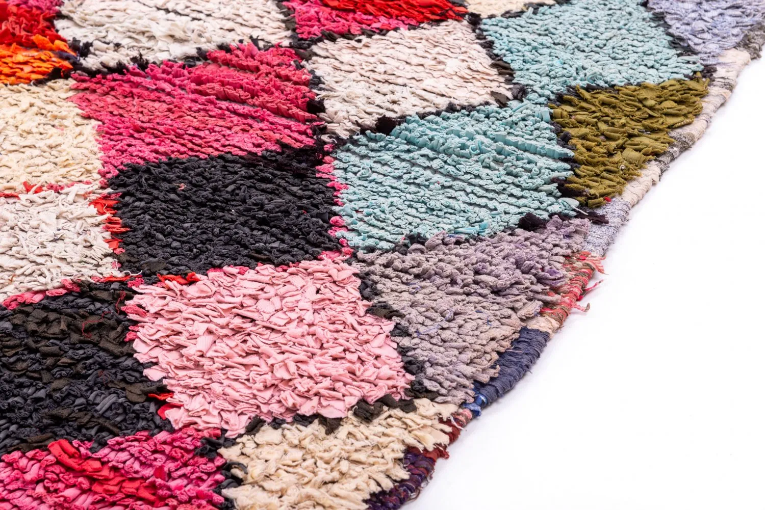 Moroccan Berber rug Boucherouite 150 x 120 cm