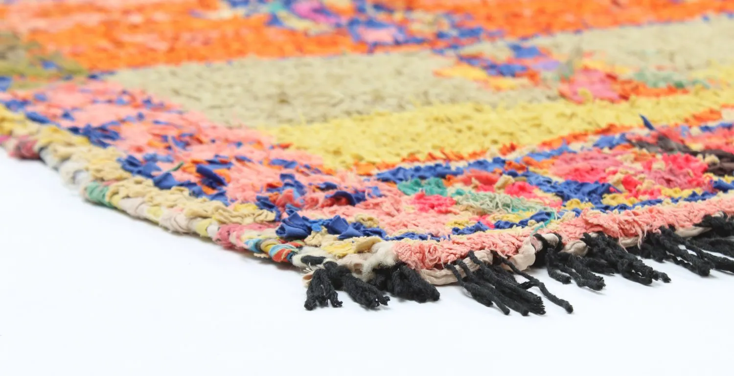 Moroccan Berber rug Boucherouite 162 x 152 cm