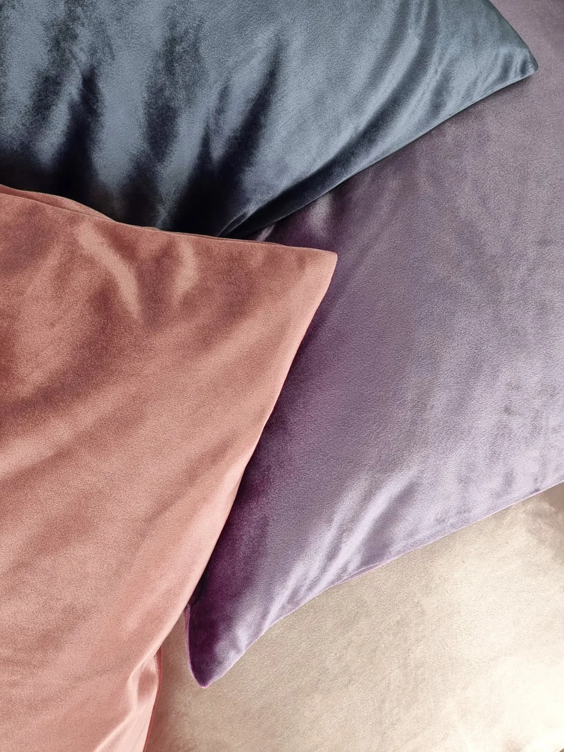 Velvet cushion cover - Marlyn (light beige)