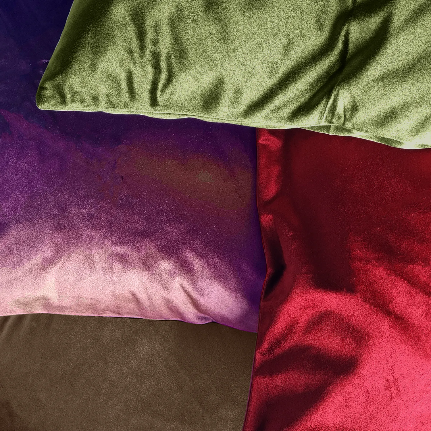 Velvet cushion cover - Marlyn (red)