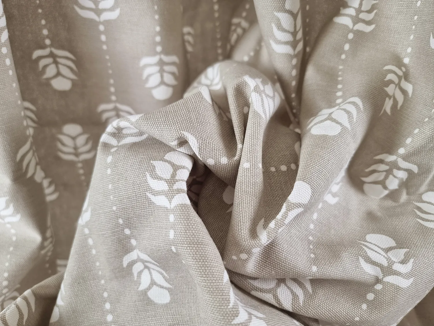 Curtains - Cotton curtain Sari (beige)