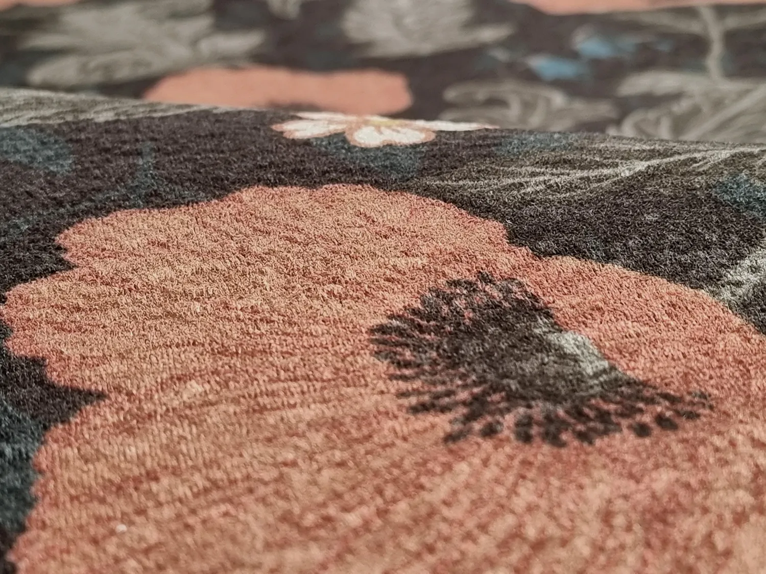 Round rug - Poppy (black)