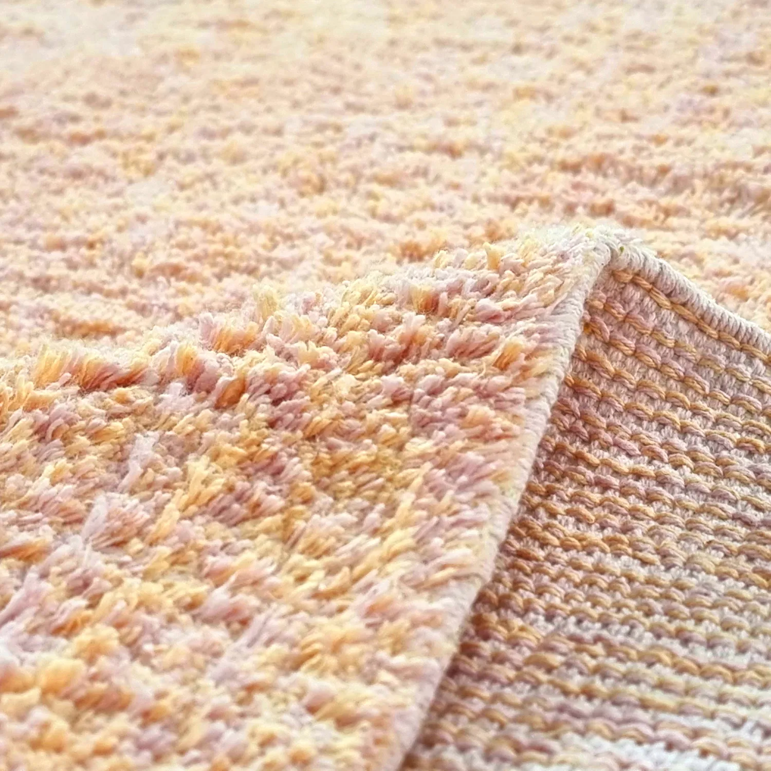Shaggy rugs - Celina Natural Cotton Shaggy (pink/beige)